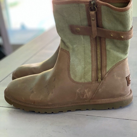 UGG  Australia short military style riding  boots size 7 - Picture 3 of 15